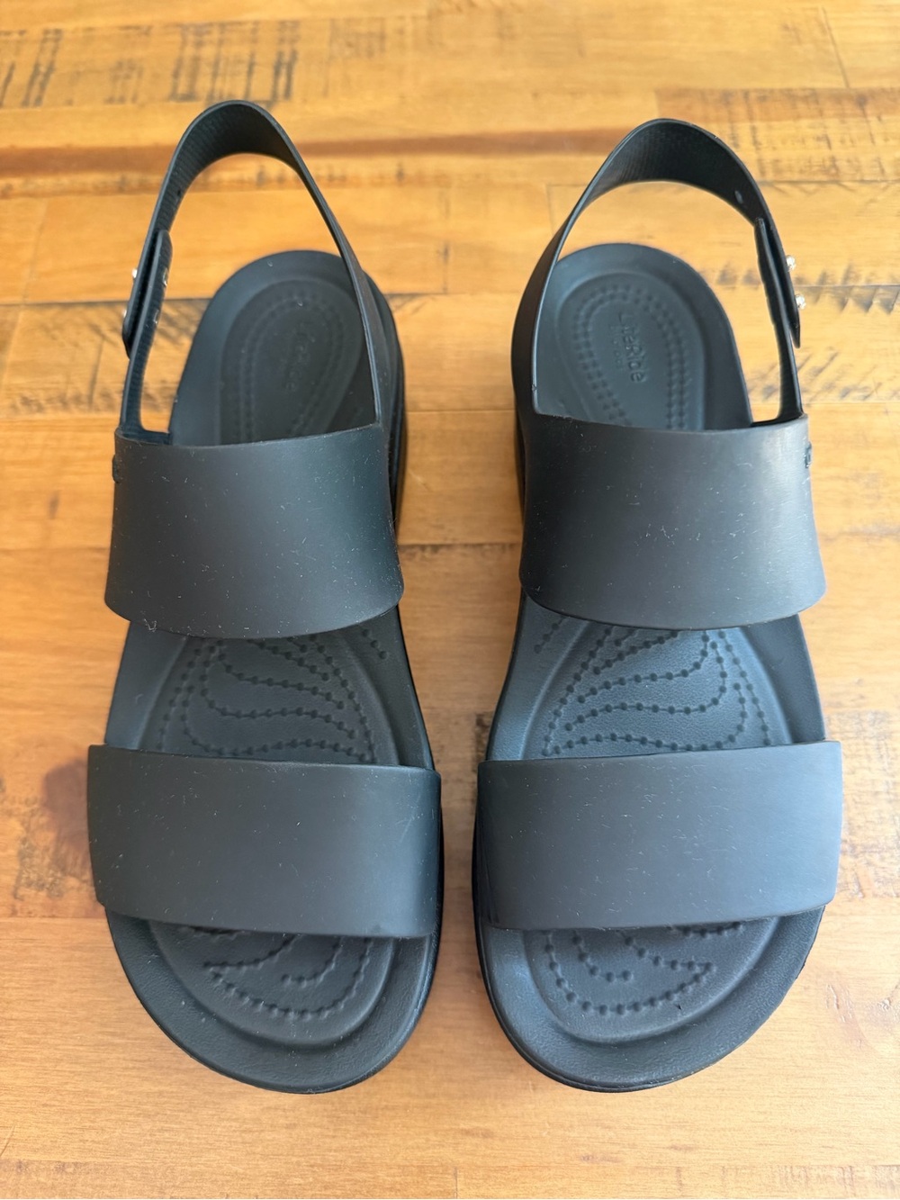 Crocs Brooklyn Low Wedge Sandals - Picture 3 of 9